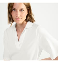 Chemise de nuit courte col polo en jersey Laurence Tavernier