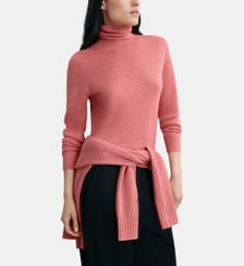 Pull droit col roulé en cachemire Bompard