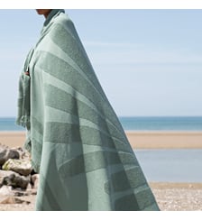 Fouta De Plage  Motif feuillage en éponge Madura