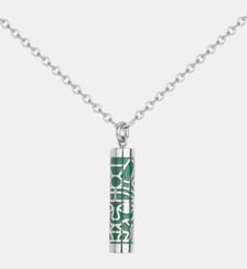 Collier Tiki Vert en Acier Phebus