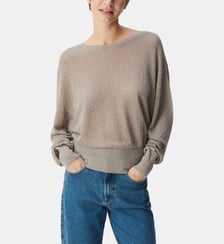 Pull tricot fantaisie pailleté ajouré Ikks