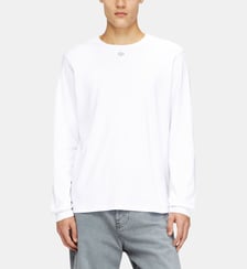T-shirt à manches longues en coton avec Oval D Diesel