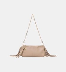 Pochette Miss M pouch cuir grainé Maje