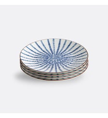 Lot de 4 assiettes à dessert motif rayons La Redoute Interieurs