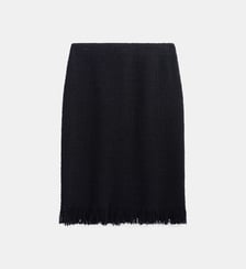 Jupe droite en tweed à franges - TESS Gerard Darel