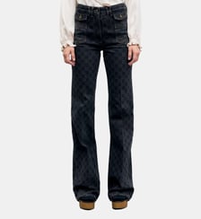 Jean flare à monogramme - ANNA Gerard Darel