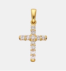 Croix Pavée Or Jaune & Diamant Arthus Bertrand