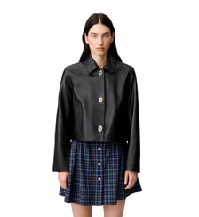 Veste courte cuir noir Claudie Pierlot