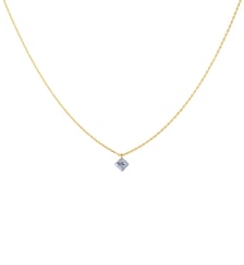 Collier 360° - Diamant taille princesse 0,20ct - Or jaune 750‰ La Brune & La Blonde