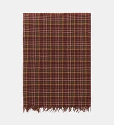 Echarpe à carreaux en laine gaufrée - SORA Pablo