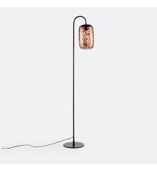 Lampadaire en métal fer et verre ambré La Redoute Interieurs