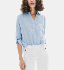 Chemise csandinette 100% lin - Motif uni - Coupe oversize Caroll