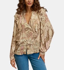 Blouse manches longues col v imprimé graphique BERRY La Petite Etoile