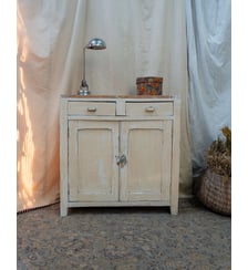 Buffet parisien blanc patiné Gilbert N°820- Produit chiné Debongout