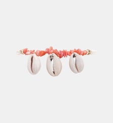 Bracelet de cheville perles avec coquillages pendentifs KORALIA Hipanema