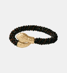 Bracelet toi et moi plaqué or jaune 18 carats en forme de serpent Aristocrazy