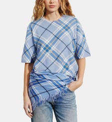 T-shirt ample imprimé tartan Bompard