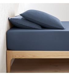 Drap housse uni coton lavé bonnet 30cm La Redoute Interieurs