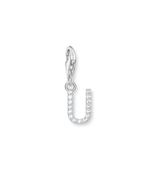 Thomas Sabo Pendentif Charm lettre U avec pierres blanches argent Argent sterling 925 Thomas Sabo