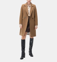 Manteau gregory - Motif uni - Laine vierge - Coupedroite Caroll