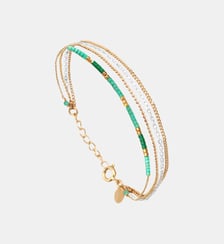 Bracelet 4 rangs doré vert - alexandra Caroline Najman