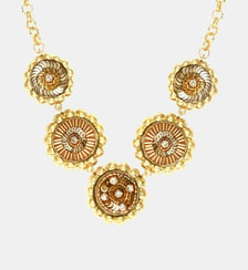Collier chaîne Angèle ronds brodés  - Angele Satellite