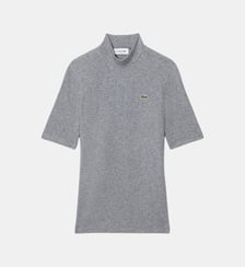 T-shirt col montant maille côtelée laine slim fit Lacoste