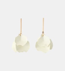Boucles d'oreilles pendantes pétales ivoires Balaboosté