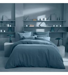 Housse de couette pur lin lavé 165 g/m² uni beige marron Le lin lave taupe Garnier Thiebaut