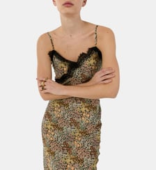 Robe longue fleurie à fines bretelles - RYM Gerard Darel