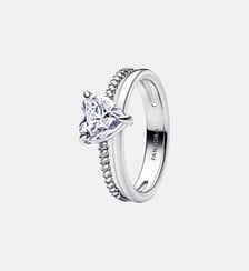 Bague Cœur Anneau Double Pandora