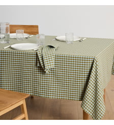 Nappe carreaux coton lavé tissé teint Bethany La Redoute Interieurs