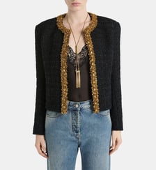 Veste brodée en tweed Balmain