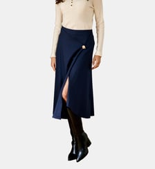 Jupe longueur midi asymétrique uni JORIE La Petite Etoile