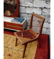 Paire de chaises en scoubidou Alma N°141- Produit chiné Debongout