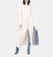 Pull ajouré en laine mélangée Pinko