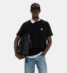 T-shirt avec finitions contrastantes et patch logo Diesel