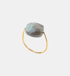 Bague, labradorite, or jaune Morganne Bello