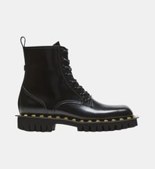 Boots ranger en cuir glacé Balmain