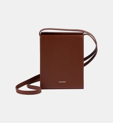 Pochette téléphone en cuir à logo Sandro