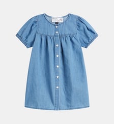 robe pression en denim bleu Agnès b.