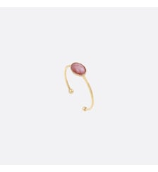 Bague nacre blanche plaquée or - cab ovale Caroline Najman