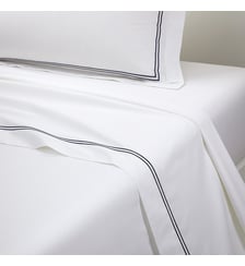 Drap plat en percale de coton Yves Delorme