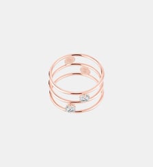 Bague Double HULA HOOP - 2 diamants, poids total 0,20ct approx. - Or rose 750‰ La Brune & La Blonde