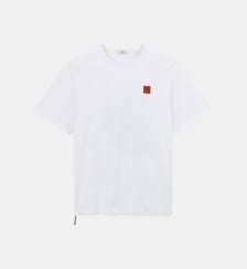 T- shirt col rond en coton imprimé dos dragon Serge Blanco