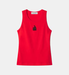 Débardeur Brodé La Mère Et L'Enfant En Jersey Lanvin