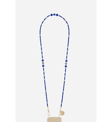 Chaîne de téléphone Iris perles bleu La Coque Française