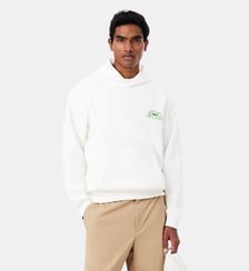 Sweatshirt à capuche molleton imprimé Lacoste