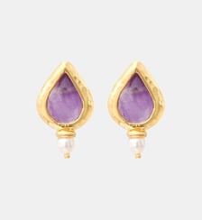 Boucles d'oreilles puces tiges percées   doré à l'or fin - Bysance Satellite