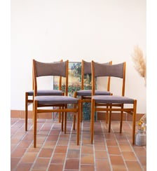 Lot de 4 chaises authentiques Alma N°1897- Produit chiné Debongout